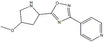 5-(4-methoxypyrrolidin-2-yl)-3-(pyridin-4-yl)-1,2,4-oxadiazole Struktur