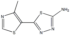 5-(4-methyl-1,3-thiazol-5-yl)-1,3,4-thiadiazol-2-amine Struktur