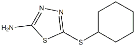 5-(cyclohexylsulfanyl)-1,3,4-thiadiazol-2-amine Struktur