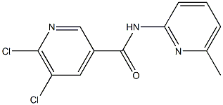 5,6-dichloro-N-(6-methylpyridin-2-yl)pyridine-3-carboxamide Struktur