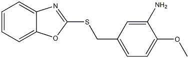 5-[(1,3-benzoxazol-2-ylsulfanyl)methyl]-2-methoxyaniline Struktur