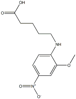 5-[(2-methoxy-4-nitrophenyl)amino]pentanoic acid Struktur