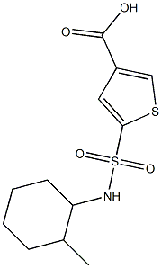 5-[(2-methylcyclohexyl)sulfamoyl]thiophene-3-carboxylic acid Struktur