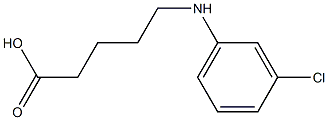 5-[(3-chlorophenyl)amino]pentanoic acid Struktur