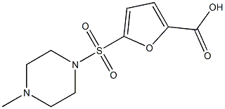 5-[(4-methylpiperazine-1-)sulfonyl]furan-2-carboxylic acid Struktur