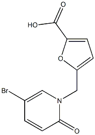 5-[(5-bromo-2-oxo-1,2-dihydropyridin-1-yl)methyl]furan-2-carboxylic acid Struktur