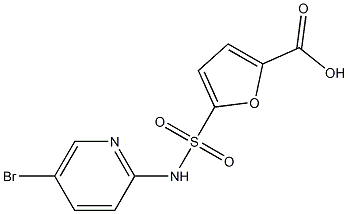 5-[(5-bromopyridin-2-yl)sulfamoyl]furan-2-carboxylic acid Struktur