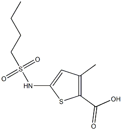 5-[(butylsulfonyl)amino]-3-methylthiophene-2-carboxylic acid Struktur