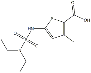 5-[(diethylsulfamoyl)amino]-3-methylthiophene-2-carboxylic acid Struktur