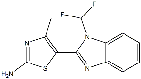 5-[1-(difluoromethyl)-1H-1,3-benzodiazol-2-yl]-4-methyl-1,3-thiazol-2-amine Struktur