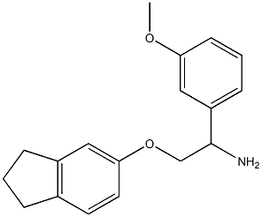 5-[2-amino-2-(3-methoxyphenyl)ethoxy]-2,3-dihydro-1H-indene Struktur