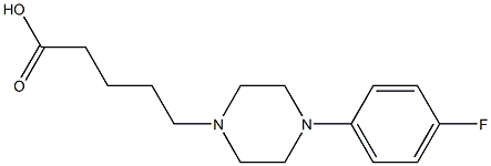 5-[4-(4-fluorophenyl)piperazin-1-yl]pentanoic acid Struktur