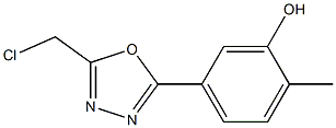 5-[5-(chloromethyl)-1,3,4-oxadiazol-2-yl]-2-methylphenol Struktur