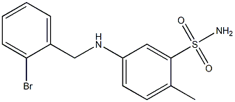 5-{[(2-bromophenyl)methyl]amino}-2-methylbenzene-1-sulfonamide Struktur