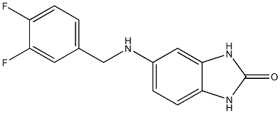 5-{[(3,4-difluorophenyl)methyl]amino}-2,3-dihydro-1H-1,3-benzodiazol-2-one Struktur