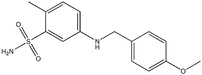 5-{[(4-methoxyphenyl)methyl]amino}-2-methylbenzene-1-sulfonamide Struktur