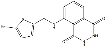 5-{[(5-bromothiophen-2-yl)methyl]amino}-1,2,3,4-tetrahydrophthalazine-1,4-dione Struktur