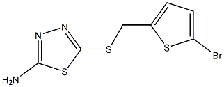 5-{[(5-bromothiophen-2-yl)methyl]sulfanyl}-1,3,4-thiadiazol-2-amine Struktur