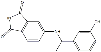 5-{[1-(3-hydroxyphenyl)ethyl]amino}-2,3-dihydro-1H-isoindole-1,3-dione Struktur