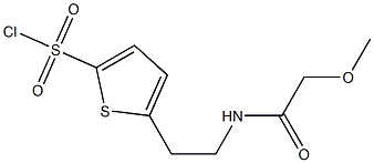 5-{2-[(methoxyacetyl)amino]ethyl}thiophene-2-sulfonyl chloride Struktur