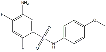 5-amino-2,4-difluoro-N-(4-methoxyphenyl)benzene-1-sulfonamide Struktur