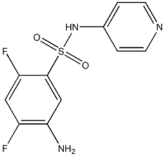 5-amino-2,4-difluoro-N-(pyridin-4-yl)benzene-1-sulfonamide Struktur