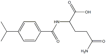 5-amino-2-[(4-isopropylbenzoyl)amino]-5-oxopentanoic acid Struktur