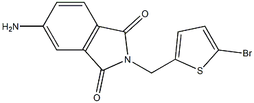 5-amino-2-[(5-bromothiophen-2-yl)methyl]-2,3-dihydro-1H-isoindole-1,3-dione Struktur