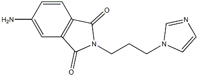 5-amino-2-[3-(1H-imidazol-1-yl)propyl]-2,3-dihydro-1H-isoindole-1,3-dione Struktur