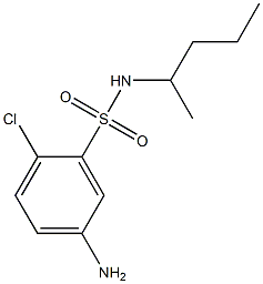 5-amino-2-chloro-N-(pentan-2-yl)benzene-1-sulfonamide Struktur