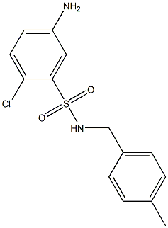 5-amino-2-chloro-N-[(4-methylphenyl)methyl]benzene-1-sulfonamide Struktur