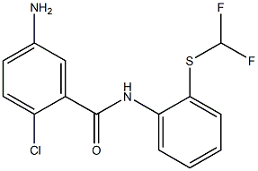 5-amino-2-chloro-N-{2-[(difluoromethyl)sulfanyl]phenyl}benzamide Struktur