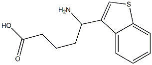 5-amino-5-(1-benzothiophen-3-yl)pentanoic acid Struktur