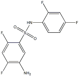 5-amino-N-(2,4-difluorophenyl)-2,4-difluorobenzene-1-sulfonamide Struktur