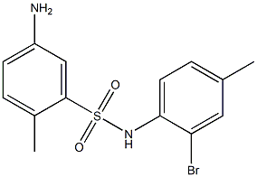 5-amino-N-(2-bromo-4-methylphenyl)-2-methylbenzene-1-sulfonamide Struktur