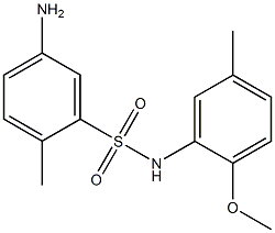 5-amino-N-(2-methoxy-5-methylphenyl)-2-methylbenzene-1-sulfonamide Struktur