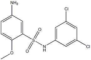 5-amino-N-(3,5-dichlorophenyl)-2-methoxybenzene-1-sulfonamide Struktur