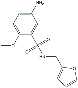 5-amino-N-(furan-2-ylmethyl)-2-methoxybenzene-1-sulfonamide Struktur