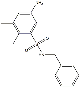 5-amino-N-benzyl-2,3-dimethylbenzene-1-sulfonamide Struktur