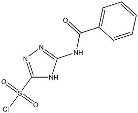 5-benzamido-4H-1,2,4-triazole-3-sulfonyl chloride Struktur