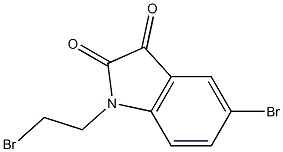 5-bromo-1-(2-bromoethyl)-2,3-dihydro-1H-indole-2,3-dione Struktur