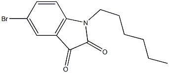 5-bromo-1-hexyl-2,3-dihydro-1H-indole-2,3-dione Struktur