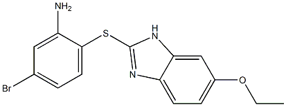 5-bromo-2-[(6-ethoxy-1H-1,3-benzodiazol-2-yl)sulfanyl]aniline Struktur