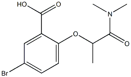 5-bromo-2-[1-(dimethylcarbamoyl)ethoxy]benzoic acid Struktur