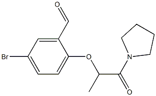 5-bromo-2-{[1-oxo-1-(pyrrolidin-1-yl)propan-2-yl]oxy}benzaldehyde Struktur