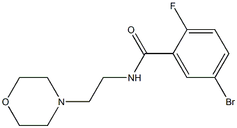 5-bromo-2-fluoro-N-(2-morpholin-4-ylethyl)benzamide Struktur