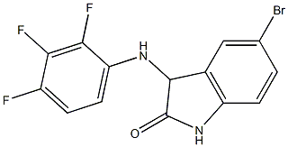 5-bromo-3-[(2,3,4-trifluorophenyl)amino]-2,3-dihydro-1H-indol-2-one Struktur