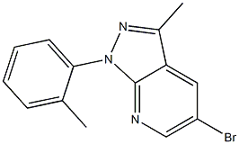 5-bromo-3-methyl-1-(2-methylphenyl)-1H-pyrazolo[3,4-b]pyridine Struktur