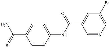 5-bromo-N-(4-carbamothioylphenyl)pyridine-3-carboxamide Struktur