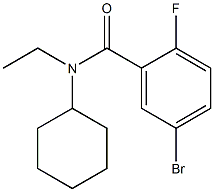 5-bromo-N-cyclohexyl-N-ethyl-2-fluorobenzamide Struktur